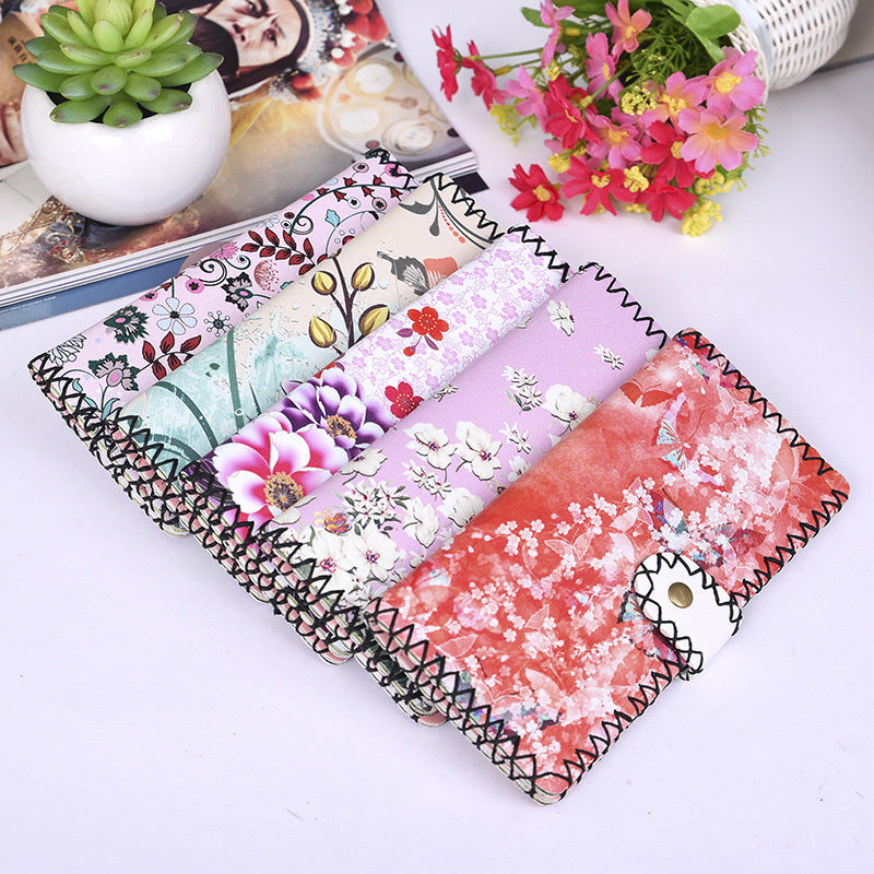 Upgraded Handmade Composite Leather Cabinet Ethnic Style Scenic Ladies Wallet