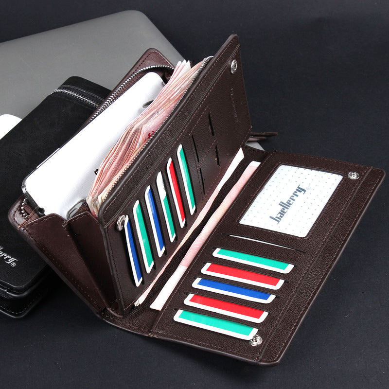 Men's Business Clutch Long Zip Mobile Men's Wallet