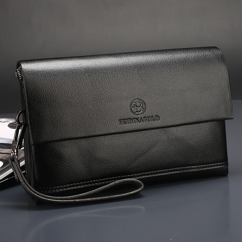 Men's Unique Business Clutch Soft Surface Men's Handbags