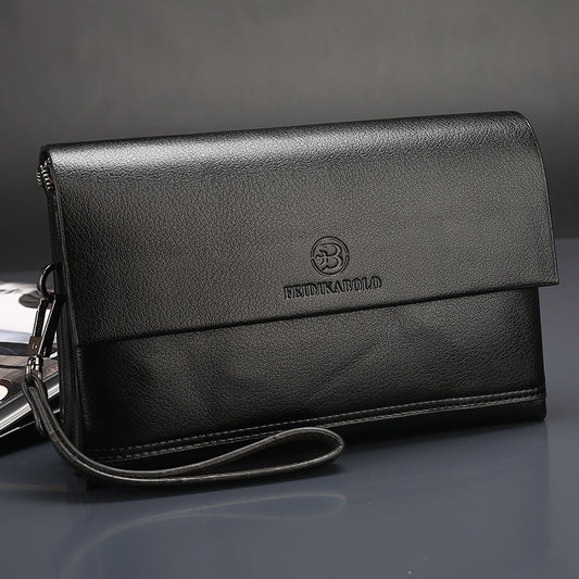 Men's Unique Business Clutch Soft Surface Men's Handbags