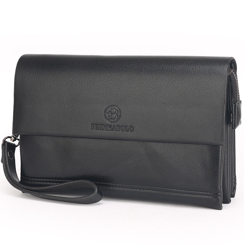 Men's Unique Business Clutch Soft Surface Men's Handbags