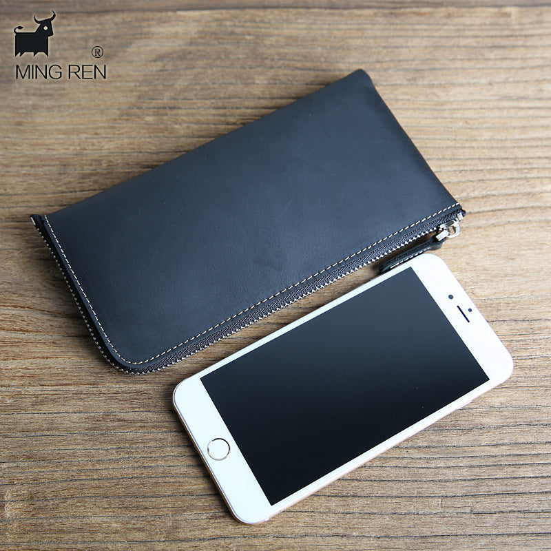 Men's Leather Crazy Horse Mini First Layer Purses