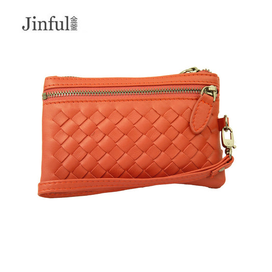 Innovative Genuine Leather Handmade Sheepskin Short Ladies Wallets