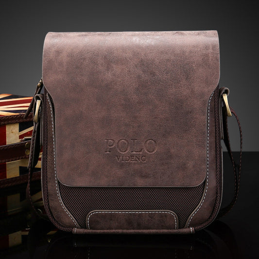 Men's Nylon With Leather Frosted Cowhide Men's Messenger Bags