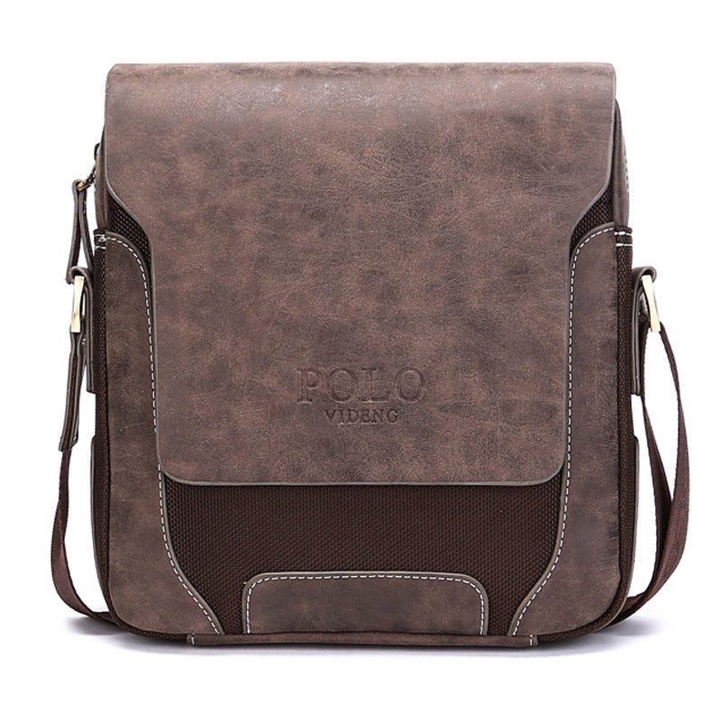 Men's Nylon With Leather Frosted Cowhide Men's Messenger Bags