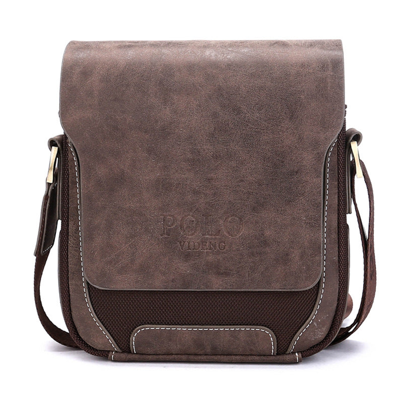 Men's Nylon With Leather Frosted Cowhide Men's Messenger Bags