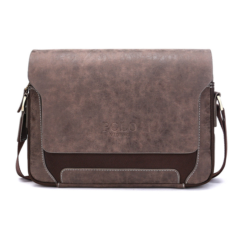 Men's Nylon With Leather Frosted Cowhide Men's Messenger Bags