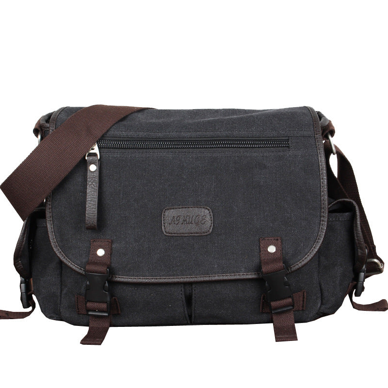 Men's Korean Style Canvas Fashion Trend Book Men's Shoulder Bags