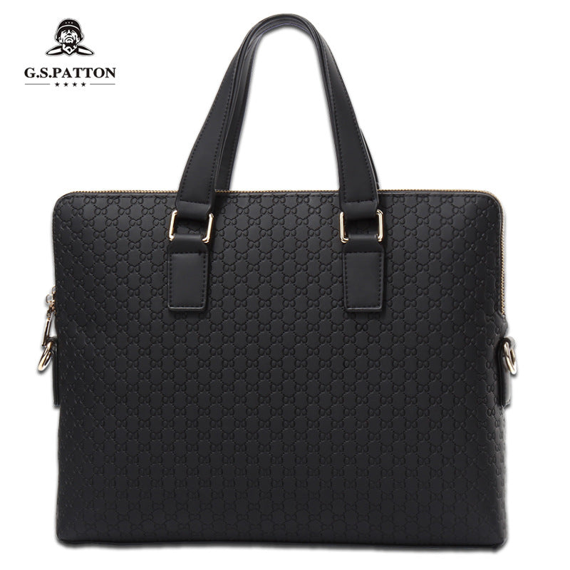 Men's Innovative Comfortable Document Pattern Leather Men's Handbags