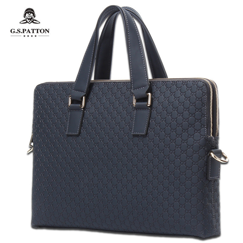 Men's Innovative Comfortable Document Pattern Leather Men's Handbags