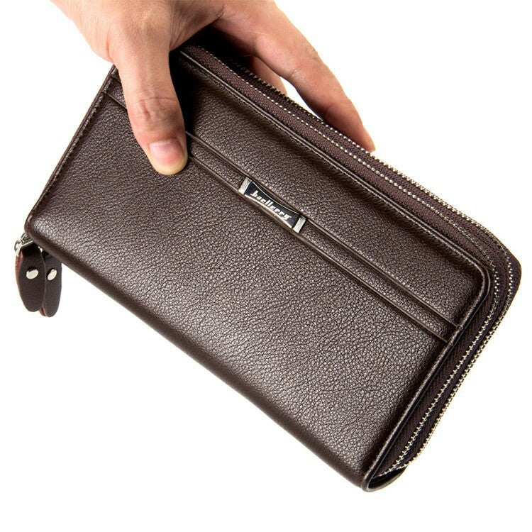 Men's Large Capacity High Sense Double Zipper Multi Phone Bags