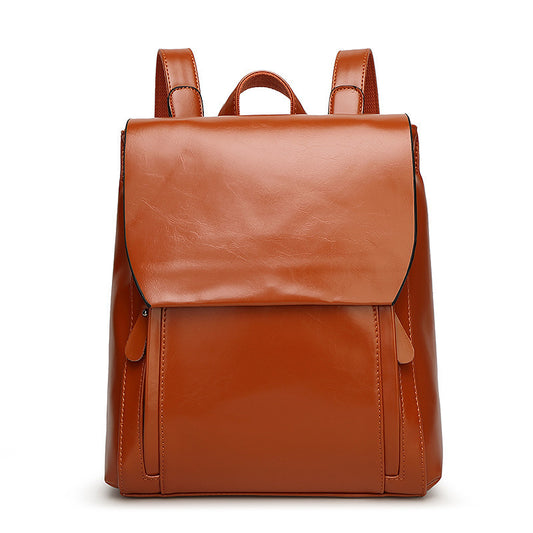 Women's With Leather Oil Wax Retro Style Bags
