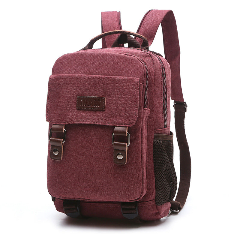 Korean Style Canvas Fashion Street Optional Backpacks