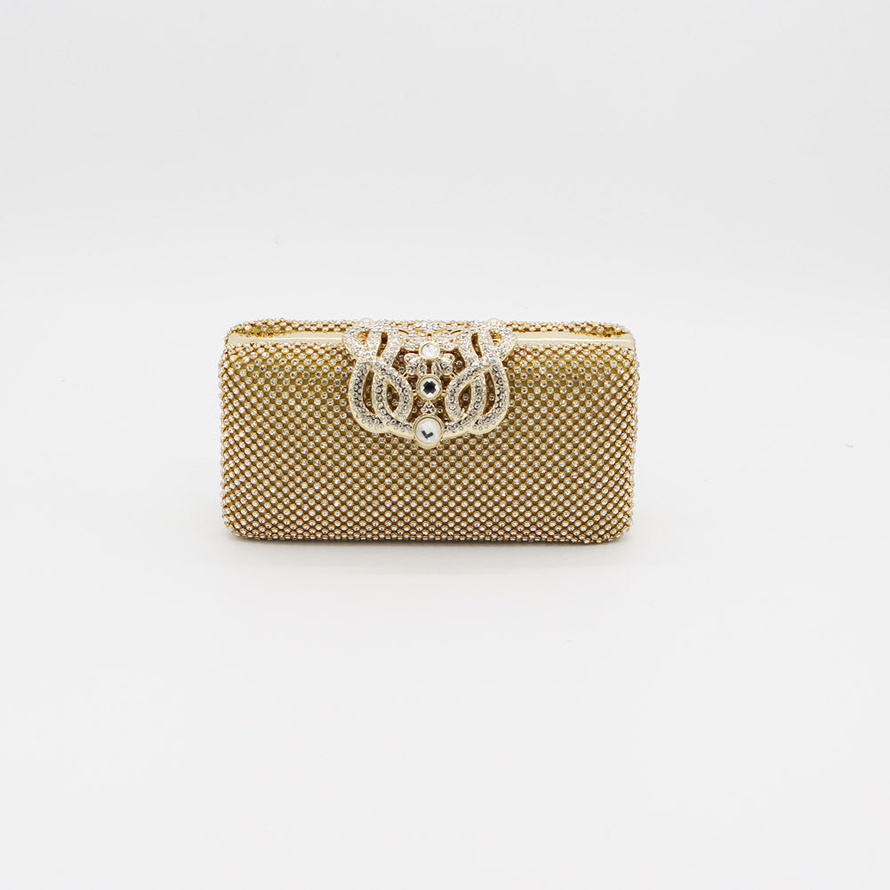 Fan Crown Refined Rhinestone Banquet Hand Evening Bags