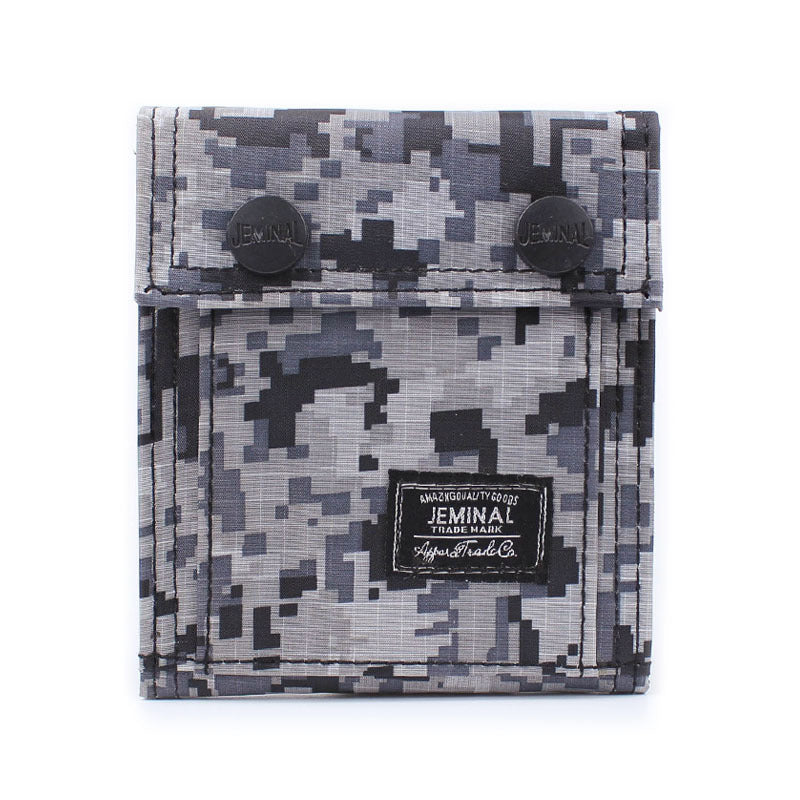 Men's Short Green Version Canvas Vertical Simple Men's Wallet
