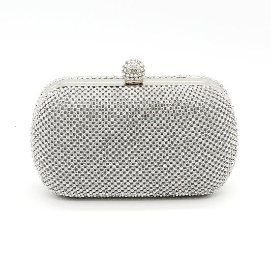 Women's Beads Head Rhinestone Banquet Clutch Chain Bags