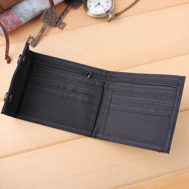 Men's Short Green Version Canvas Vertical Simple Men's Wallet