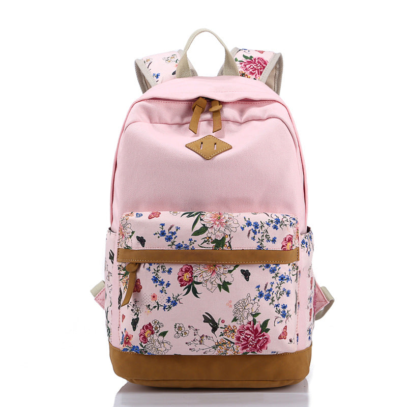 Women's Canvas Printed Embroidered High Processing Backpacks