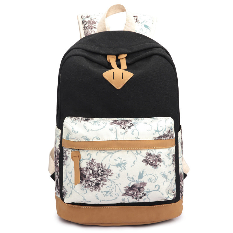 Women's Canvas Printed Embroidered High Processing Backpacks