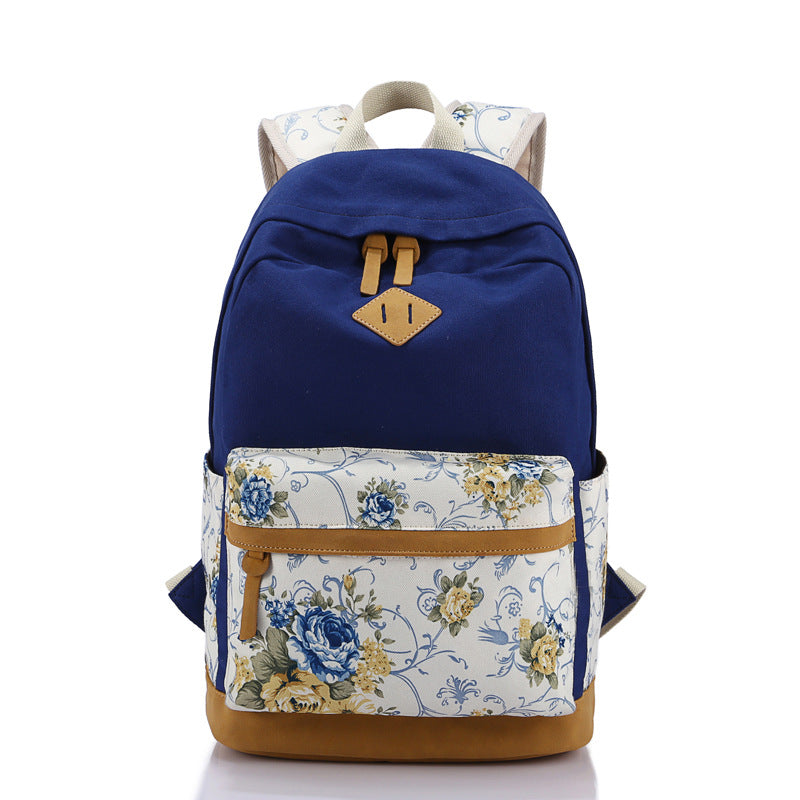 Women's Canvas Printed Embroidered High Processing Backpacks