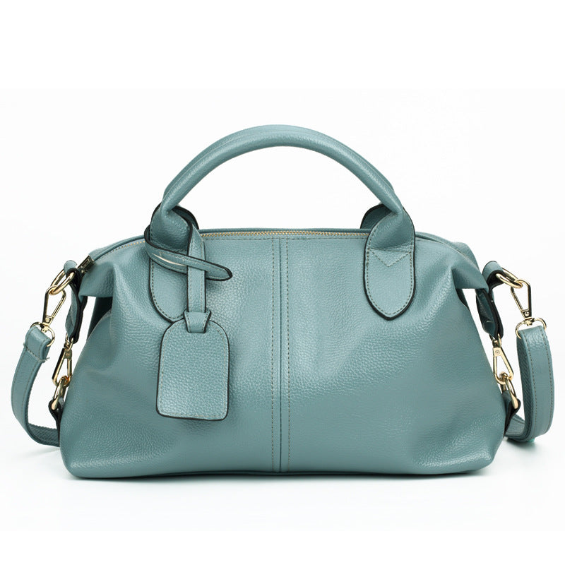 Women's Soft Leather Graceful Boston Trendy Delicate Women's Handbag