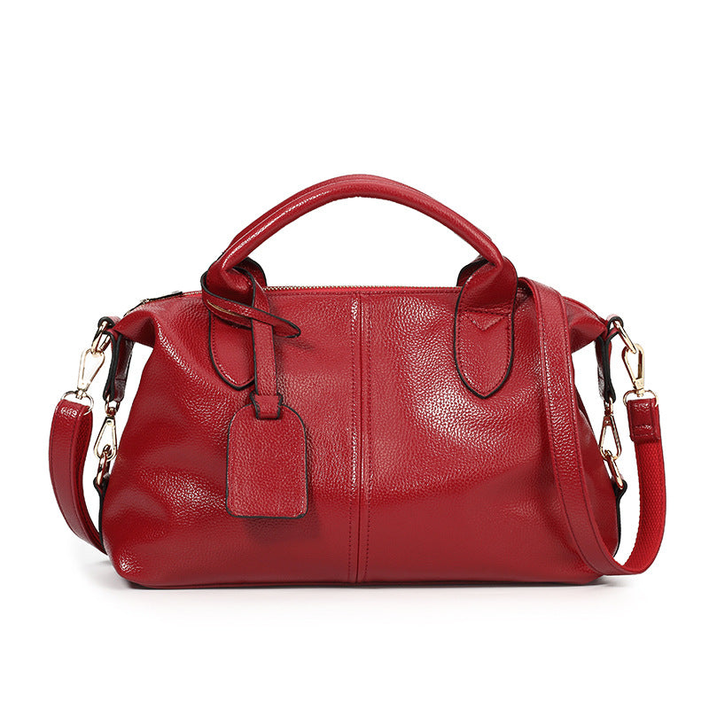 Women's Soft Leather Graceful Boston Trendy Delicate Women's Handbag