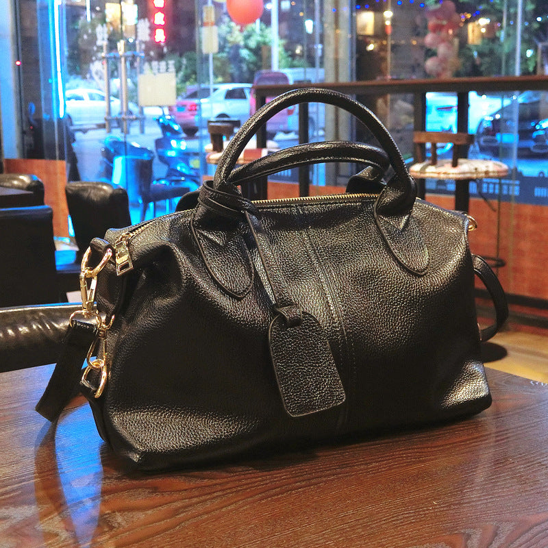 Women's Soft Leather Graceful Boston Trendy Delicate Women's Handbag