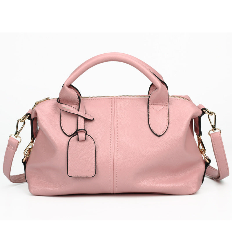Women's Soft Leather Graceful Boston Trendy Delicate Women's Handbag