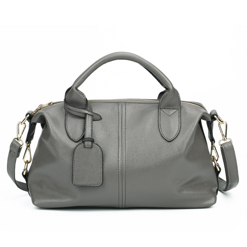 Women's Soft Leather Graceful Boston Trendy Delicate Women's Handbag