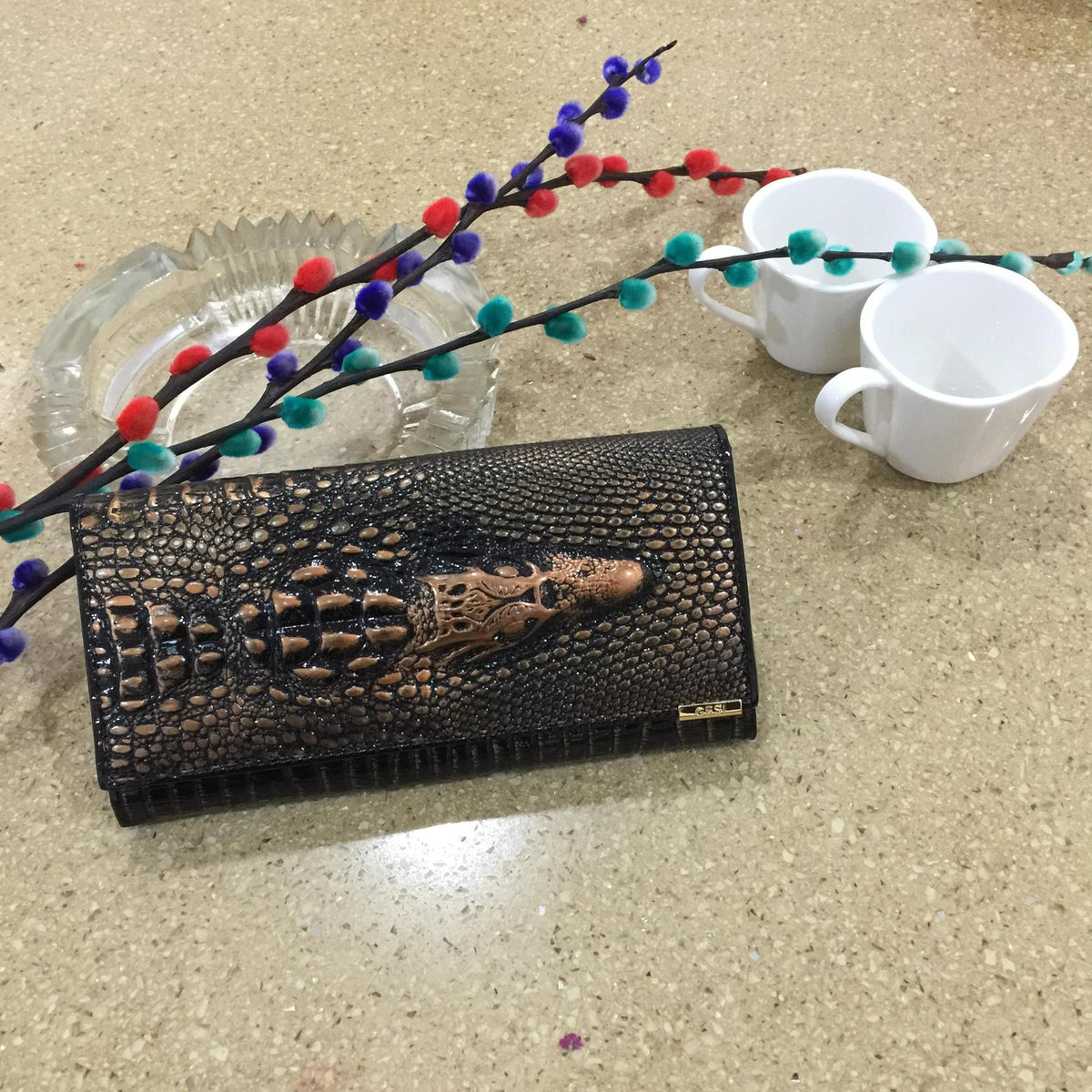 Long Live Crocodile Pattern With Leather Ladies Wallets