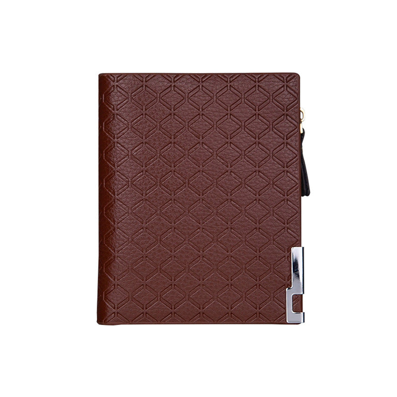 Men's Multiple Slots Short Business Plaid Horizontal Men's Wallet