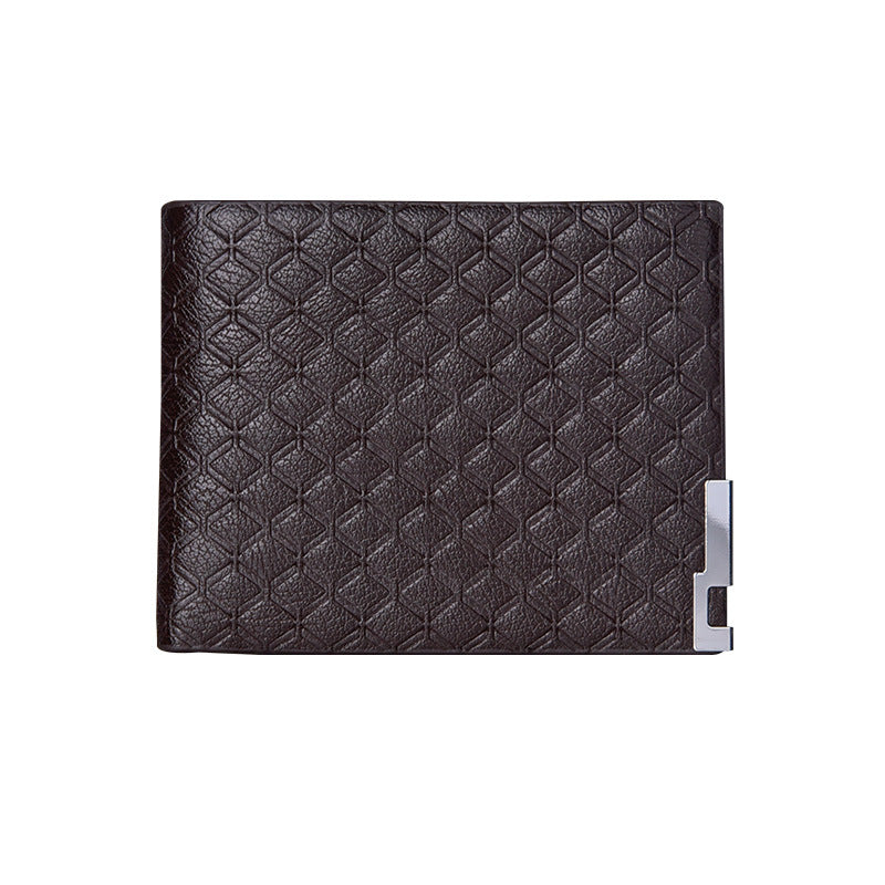 Men's Multiple Slots Short Business Plaid Horizontal Men's Wallet
