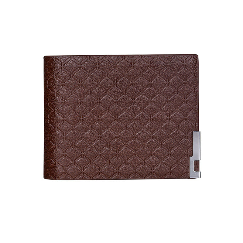 Men's Multiple Slots Short Business Plaid Horizontal Men's Wallet