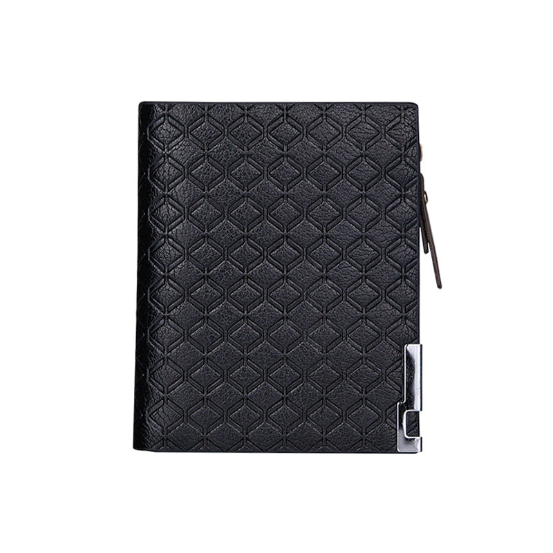 Men's Multiple Slots Short Business Plaid Horizontal Men's Wallet