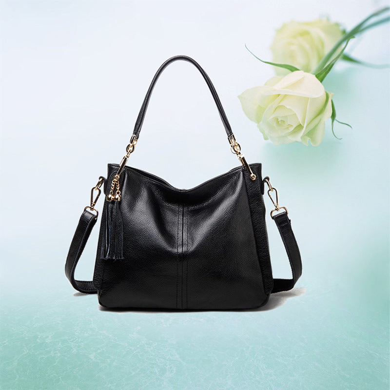 Graceful Women's Korean Fashion Leather Simple Shoulder Bags
