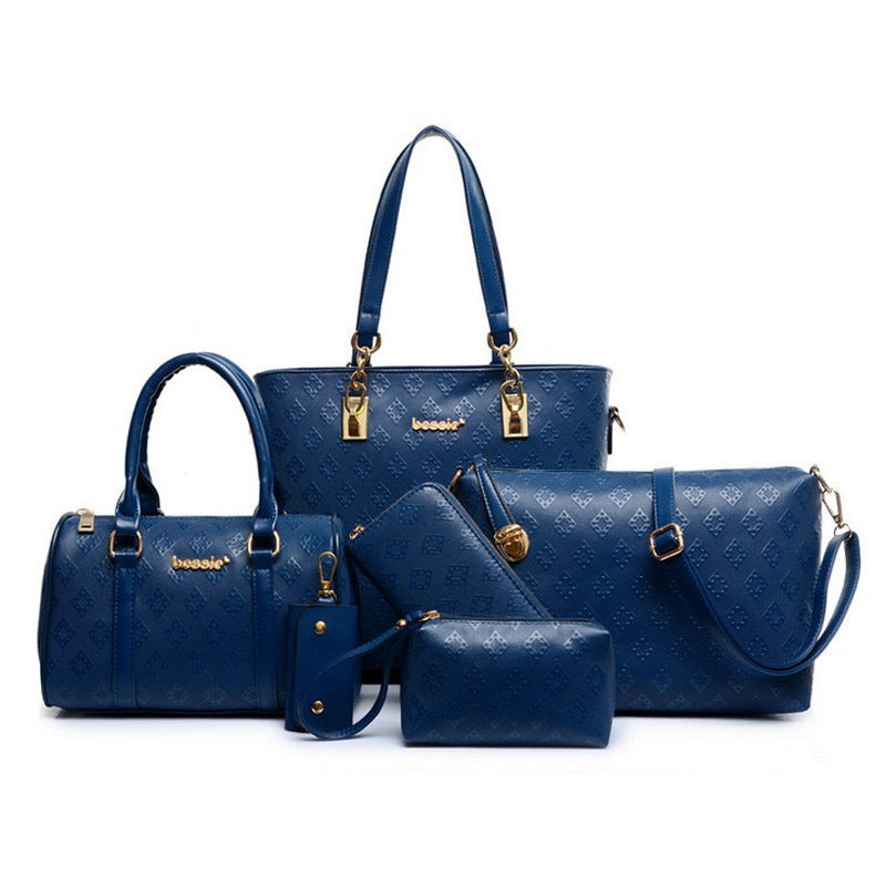 Women's Fashion Embossing Diamond Plaid Portable Shoulder Bags