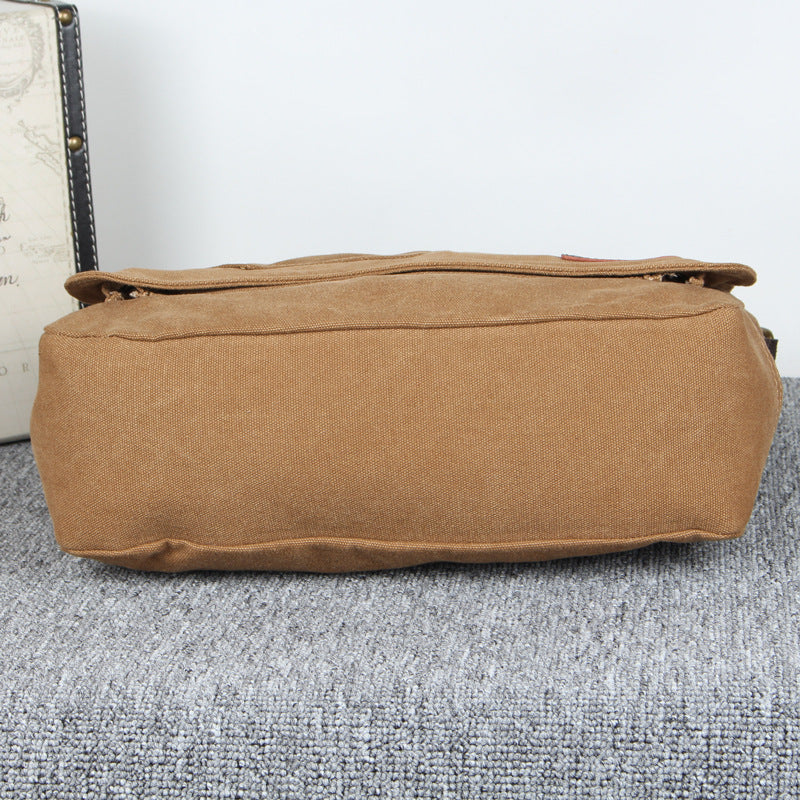 Men's Korean Style Canvas Single Horizontal Trendy Men's Shoulder Bags