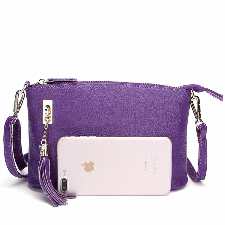 Women's Fashion Large Capacity Mobile Leather Shoulder Bags