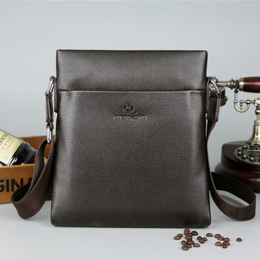 Men's Cool Kangaroo Business Authentic Leather Tactile Men's Shoulder Bags