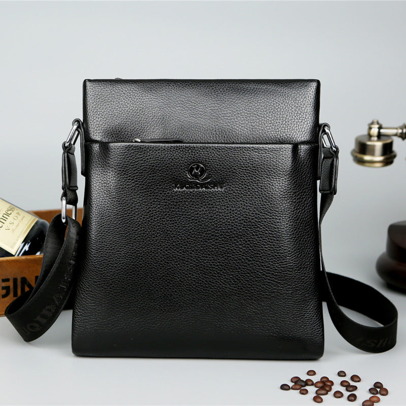 Men's Cool Kangaroo Business Authentic Leather Tactile Men's Shoulder Bags