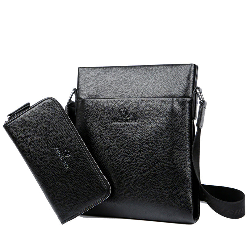 Men's Cool Kangaroo Business Authentic Leather Tactile Men's Shoulder Bags