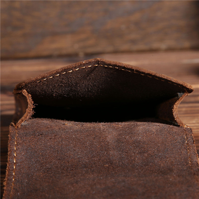 Men's Crazy Horse Skin Genuine Leather Retro Bags