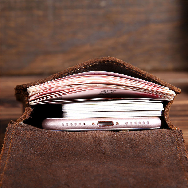 Men's Crazy Horse Skin Genuine Leather Retro Bags