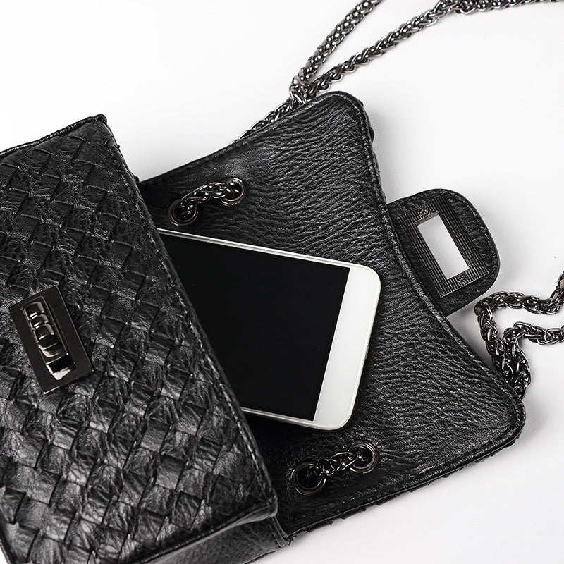 Women's Classic Style Mini Woven Chain Korean Crossbody Bags