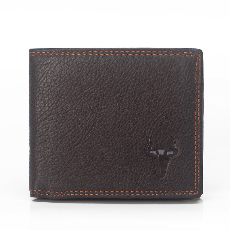 Men's Leather Horizontal Plus Circumference Multiple Slots Men's Wallets