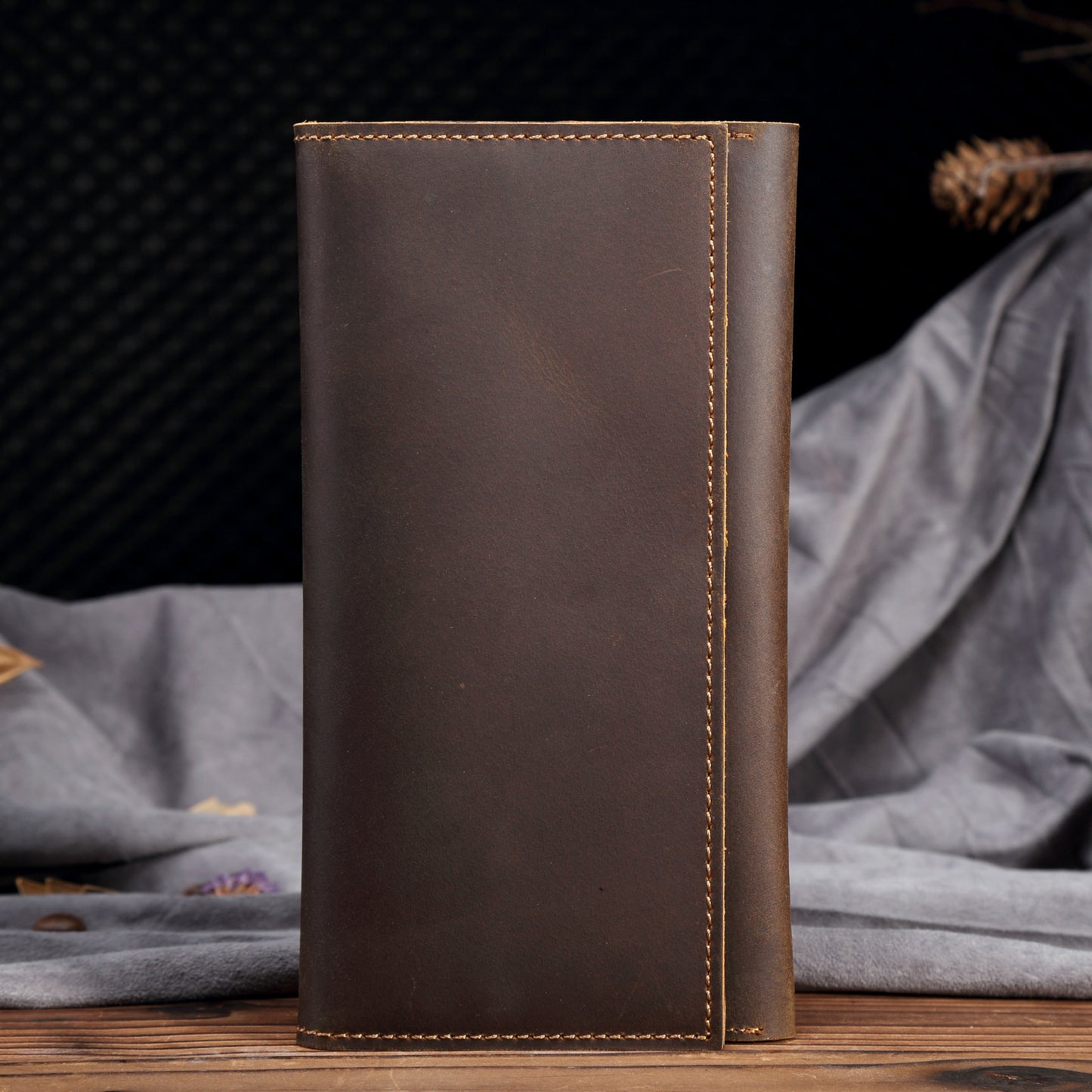 Men's Leather Thick Long First Layer Cowhide Ladies Wallets