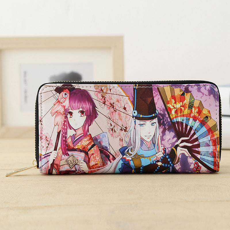Men's Cartoon Animation Female Neutral Zipper Clutch Comic Show Scenic Bags