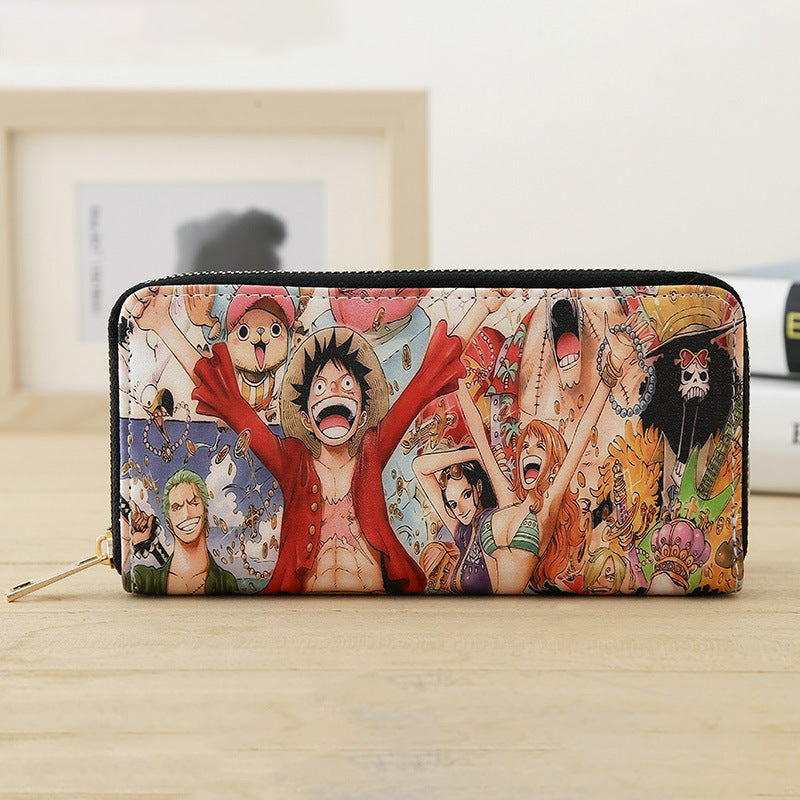Men's Cartoon Animation Female Neutral Zipper Clutch Comic Show Scenic Bags