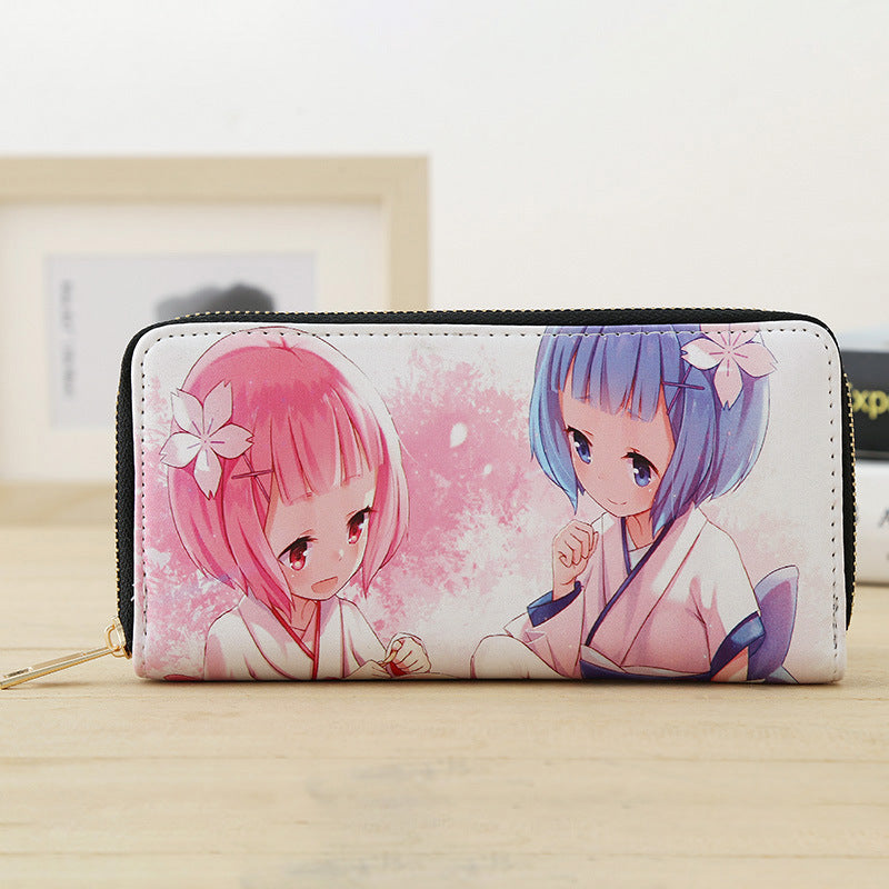 Men's Cartoon Animation Female Neutral Zipper Clutch Comic Show Scenic Bags