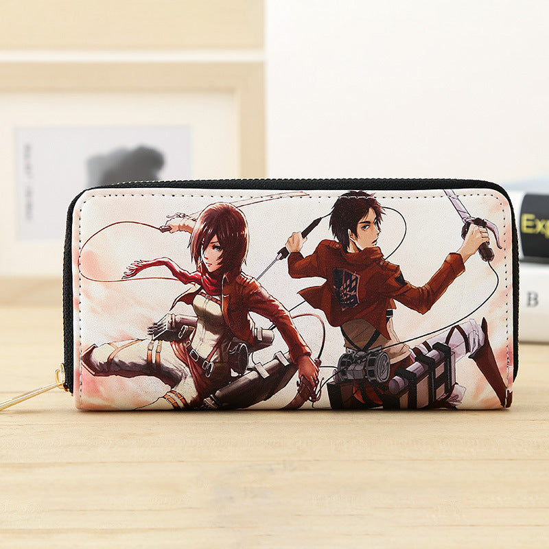 Men's Cartoon Animation Female Neutral Zipper Clutch Comic Show Scenic Bags